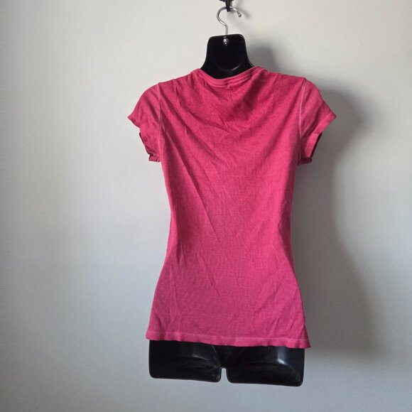 Guess vintage style pink washed tshirt henley - Picture 4 of 4